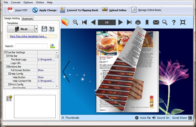 Windows 7 Page Turning PDF Maker (Flip PDF) 4.0 full