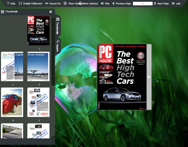 Flash flip book template of Bubbles software