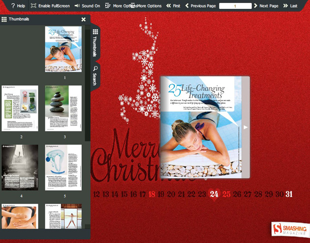 Flash flip book template of Christmas 1.0 full