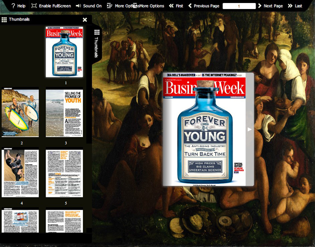 Flash flip book theme of Oil Paintings screenshot