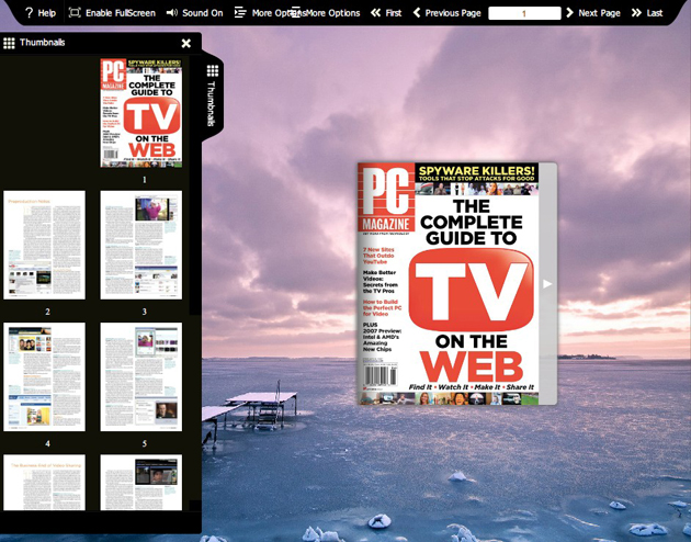 Windows 8 Flash flip book theme of Seaside full